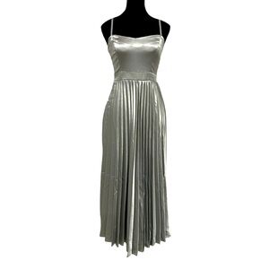 Silver Satin Dress
